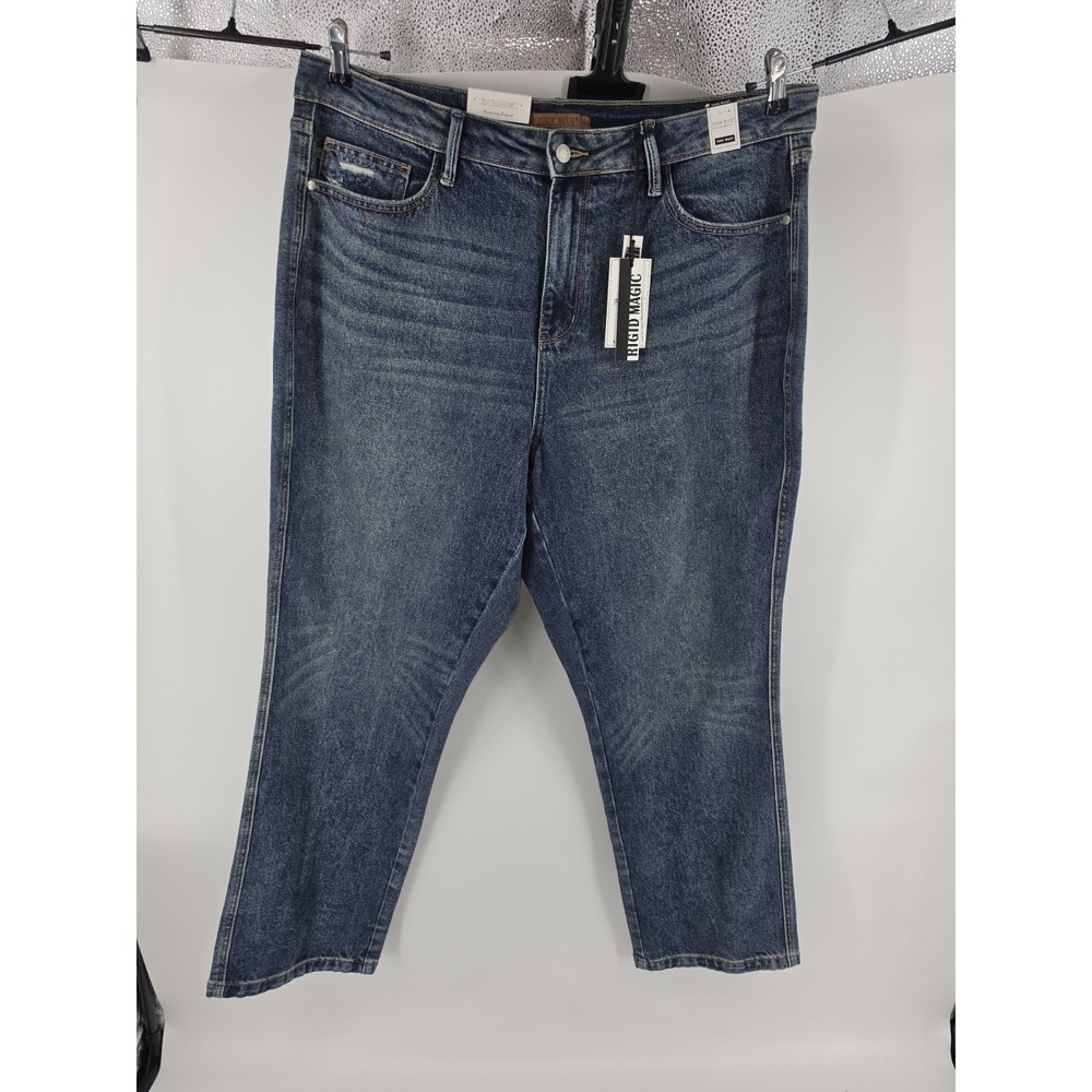 Judy Blue Rigid Magic Jeans High Rise Straight Leg Medium Wash Stretch New 20